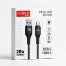 Cabo Tipo-c 20w Turbo agold Reforçado Tecido 1m Cb98-3
