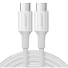 Cabo Tipo C para Tipo C Ugreen, Trançado, PD Fast Charging, 3A, 2m, Branco - UG-35219