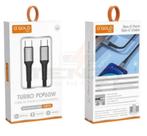 Cabo Tipo C Turbo 60W 1 Metro Android e compativel IOS A'gold CB-76