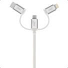 Cabo Trio Lightning Micro USB Tipo C Oex Branco 1mt