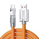Cabo Turbo Armor 90 Graus Laranja USB X Tipo C