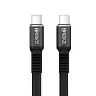 Cabo Turbo Hrebos Hs-283 Flat Premium Usb-c P/ Usb-c 1 Metro Cabo Turbo Hrebos Hs-283 Flat Premium Usb-c P/ Usb-c 1 Metro