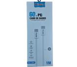 Cabo type-c / type-c 1 mt nylon branco kingo