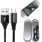 Cabo TYPE C USB reforçado e durável com estojo de metal