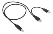 Cabo Usb 2.0 Duplo Macho P Padrão B Macho Y Para Impressora