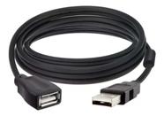 Cabo USB 2.0 Etensão 2 Metros Extensor Macho Fêmea Preto