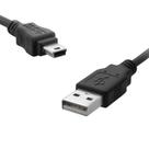 Cabo USB 2.0 (Macho) x Mini USB 5 Pinos (Macho) para Centrais Intelbrás - TBLACK