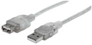 Cabo USB 2.0 Manhattan AM-AF Trans 4,5 m (15 pés) 480 Mbps Cabo USB 2.0 Manhattan AM-AF Trans 4,5 m (15 pés) 480 Mbps