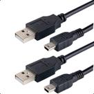 Cabo USB 2.0 para Mini USB 5 Pinos 50cm 480mps Kit 2 Un