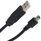 Cabo usb 2.0 - usb a macho + mini usb (v3) 2.0 - 1.80m - preto