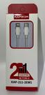 CABO USB 2 em 1, tipo-c e lightning c/ USB-A, KAP-211 KAPBOM