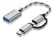 Cabo USB 3.0 Tipo C e Micro USB 1 Metro para Carregamento e Dados