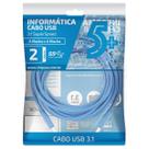 Cabo USB 3.1 Super Speed a MACHO/A Macho Azul 2 Metros 018-7701 5+ Cabo USB 3.1 Super Speed a MACHO/A Macho Azul 2 Metros 018-7701 5+