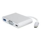 Cabo usb 3.1 tipo c a macho para usb versão 3.0 - vga e usb 3.1 tipo c sendo fêmeas