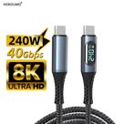 Cabo Usb 4.0 40gbps Thunderbolt 3 Tipo C para C Pd 240w _Ps5_Mac_Win Display