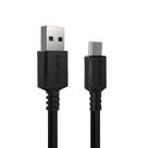 Cabo USB a 2.0 Macho P/ USB TIPO-C - Preto - 1 Metro - PUACP-10