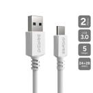 Cabo Usb A 3.0 Macho P/ Usb Tipo-C - Branco - 2 Metros - Pucap3-2B