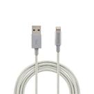 Cabo USB-A para Lightning de 1,5m em Nylon Branco EUAL 15NB Intelbras