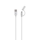 Cabo USB-C 1,5m de PVC nylon branco Intelbras EUABC 15NB