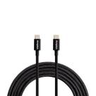 Cabo usb-c 1,5m nylon preto universal 3a eucc 15np