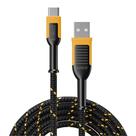 Cabo USB C DEWALT Premium de nylon trançado USB A para tipo C preto