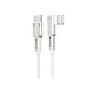 Cabo Usb-c P/ Usb-c Hrebos Cb-378i 100w Nylon Metal Arch 1m Branco Cabo Usb-c P/ Usb-c Hrebos Cb-378i 100w Nylon Metal Arch 1m Branco