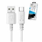 Cabo USB-C para USB-A - Fast Charging - 3A - 15W - 1 Metro - Branco - ELG TCUSB