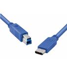 Cabo USB-C para USB-B 3.0 1m Compatível com Impressoras
