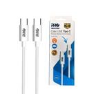Cabo USB-C para USB-C 1 Metro cor Branco Pro Eletronic - CAUSB-100CC