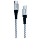Cabo USB C para USB C 2.0 Geonav 1,5m Nylon Reforçado Cinza Alta Durabilidade UCC06