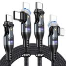Cabo USB C para USB C AUFU 240 W 6 pés (pacote com 2) para telefone/MacBook