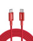 Cabo USB C para USB C Cabo de carregamento Anker tipo C 3 m vermelho