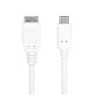 Cabo Usb-C para USB Micro-B USB 3.0 1 metro 1m branco