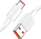 Cabo USB-C Tipo C 6A 33W 67W 90W 120W Carregamento Rápido Turbo, Compatível com Mi Turbo Charge X7 M
