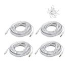 Cabo USB C tipo C, cabo de extensão de 8 m para câmera CCTV WiFi, pacote com 4 unidades