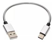 Cabo Usb-c Tipo C Xiaomi Prata- 0,20 Cm Curto Pequeno Curto