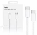 Cabo USB-C Traçado 1M Original Carregamento Rapido Cabo USB-C Traçado 1M Original Carregamento Rapido