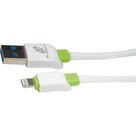 Cabo USB FLAT/LIGHT.8 -3.0A/ 1M BRANC0 - GNA