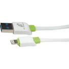 Cabo USB FLAT Lightning 8 Pinos 3.0 1M Branco XC-CD-58