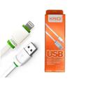 Cabo USB Lightining Compatível Smartphone Branco 1 metro Carga Rápida e Alta Durabilidade