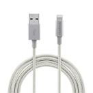 Cabo usb lightning 1.5m nylon branco eual15nb (apple)