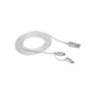Cabo Usb Micro Usb C 1,5M Nylon Branco Euabc 15Nb Intelbras