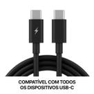 Cabo usb nylon 1m para moto e40 - compatvel preto