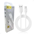 Cabo Usb P/ Micro Usb V8 6a Turbo e Dados Celular 1M Rápido Cor Branco
