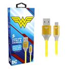 Cabo USB para Micro USB - 2.0 - 1,5m DC Mobile - Mulher Maravilha 1 UN 5+