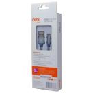 Cabo USB para Micro USB OEX 1,5m em nylon trançado resistente e ideal para carregamento e sincronização de dados