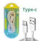 Cabo USB para Tipo-C 1 Metro Branco Carregamento Rapido