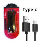 Cabo USB para Tipo-C 1 Metro Preto Carga Rapida