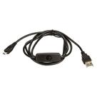 Cabo USB pra Micro USB Robótica com Botão liga Desliga