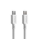 Cabo USB TIPO-C 3.1 P/ USB TIPO-C 3.1 - Branco - 3METROS - NYLON - PUCP3B
